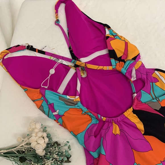 NWT TRINA TURK GEMINI PLUNGE MAILLOT - Picture 13 of 16